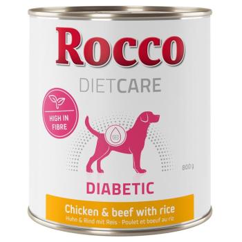 24x800g Rocco Diet Care Diabetic csirke, marha & rizs nedves kutyatáp kép