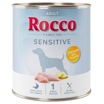 24x800g Rocco Sensitive csirke & burgonya nedves kutyatáp új receptúrával kép