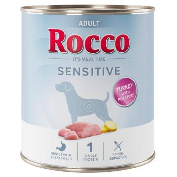 24x800g Rocco Sensitive pulyka & burgonya nedves kutyatáp új receptúrával kép