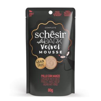 24x80g Schesir After Dark Velvet Mousse csirke & marhahús nedves macskatáp kép