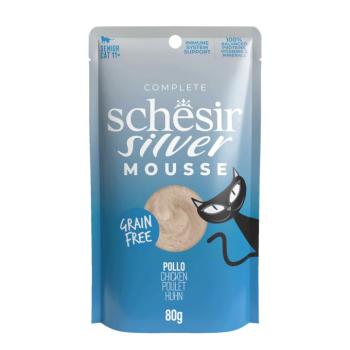 24x80g Schesir Silver Mousse csirke senior nedves macskatáp kép