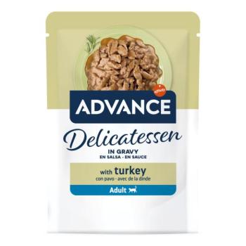 24x85g Advance Delicatessen pulyka szószban nedves macskatáp 18+6 ingyen kép
