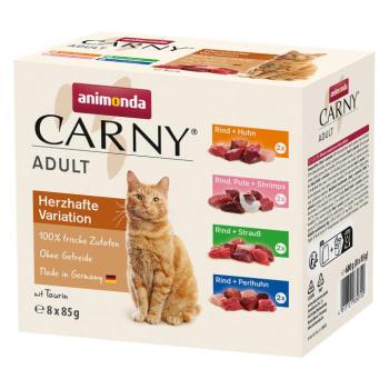 24x85g animonda Carny tasakos nedves macskatáp-Mix 8 x 85 g (4 változattal) kép