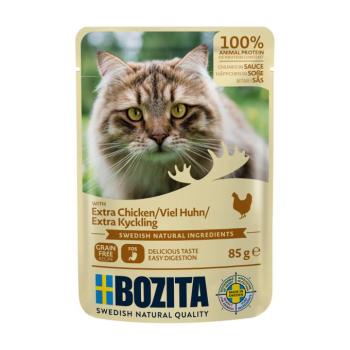 24x85g Bozita falatok szószban, tasakos nedves macskatáp- Csirke kép