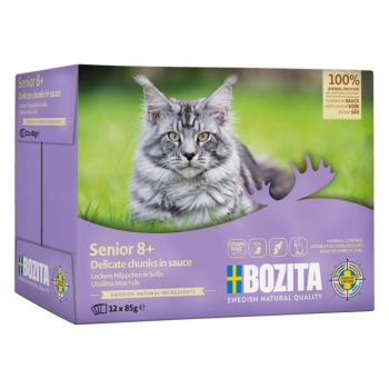 24x85g Bozita Senior csirke falatok szószban nedves macskatáp kép