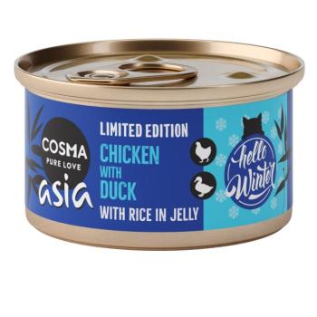 24x85g Cosma Asia aszpikban téli kiadás csirke & kacsa nedves macskatáp kép