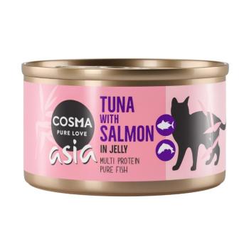 24x85g Cosma Asia aszpikban tonhal & lazac nedves macskatáp kép