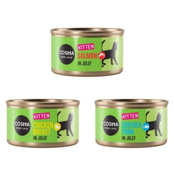 24x85g Cosma Original Kitten nedves macskaeledel kiscicáknak- mix (8x tonhal, 8x csirke, 8x lazac) kép