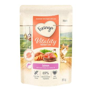 24x85g Feringa Vitality Hairball Care lazac nedves macskatáp kép