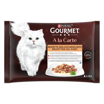24x85g Gourmet A la Carte csirke, pisztráng, marha, tőkehal nedves macskatáp kép