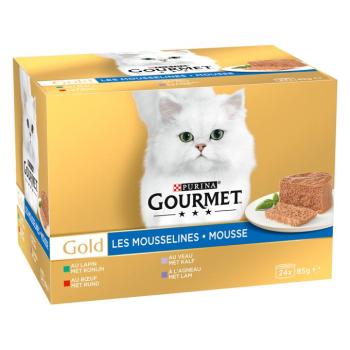24x85g Gourmet Gold Paté hús mix nedves macskatáp kép