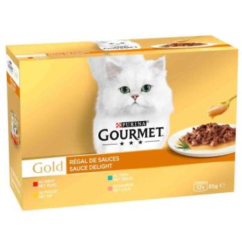 24x85g Gourmet Gold Succulents Delight finom csíkok nedves macskatáp kép