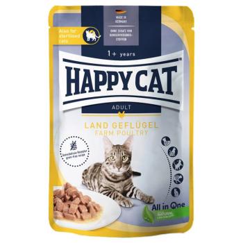 24x85g Happy Cat Meat Adult vidéki szárnyas szószban nedves macskatáp kép