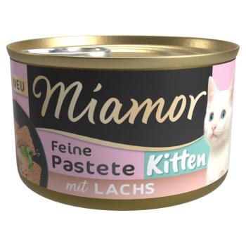 24x85g Miamor Feine Pastete Kitten lazac nedves macskatáp kép
