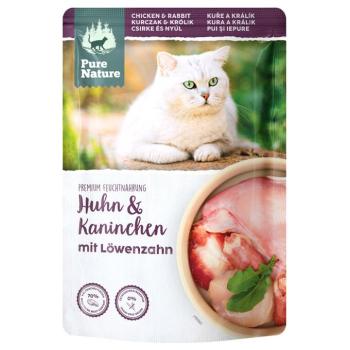 24x85g Pure Nature Feline Csirke & nyúl nedves macskaeledel kép