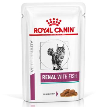 24x85g Royal Canin Veterinary Feline Renal nedves macskatáp-Mix: 12 x 85 g hal + 12 x 85 g csirke kép