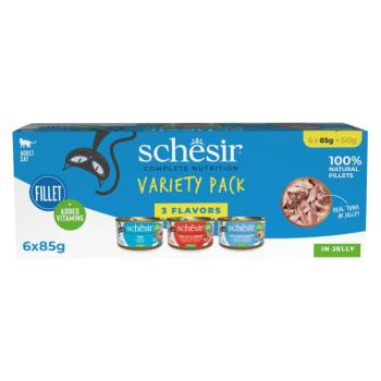 24x85g Schesir Complete Nutrition Filet aszpikban nedves macskatáp vegyesen kép