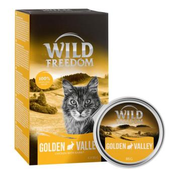 24x85g Wild Freedom Adult tálcás nedves macskatáp- Golden Valley - nyúl & csirke kép