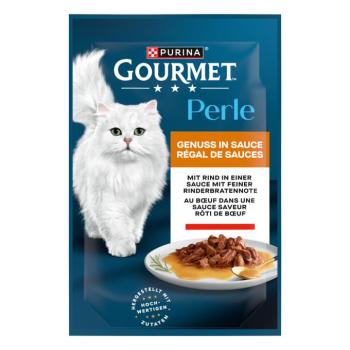 26x85g Gourmet Perle Marha szószos élvezet nedves macskatáp