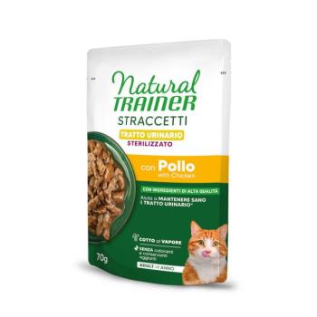 28x70g Natural Trainer Straccetti Urinary Sterilised csíkok szószban nedves macskatáp csirke kép
