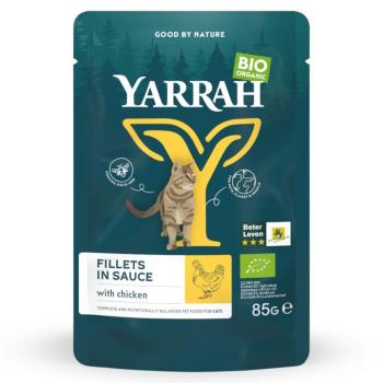 28x85g Yarrah Bio csirkefilék szószban nedves macskatáp kép