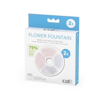 2db TRIPLE ACTION szűrő keret nélkül kettes szettben Catit 2.0 Flower Fountain macska itatókúthoz kép