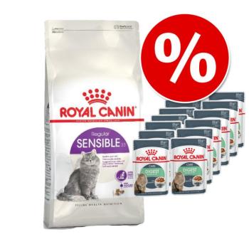 2kg Royal Canin Outdoor száraz macskatáp +12x85g Instinctive szószban nedvestáp