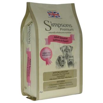 2kg Simpsons Premium Adult Sensitive lazac & burgonya száraz kutyatáp kép