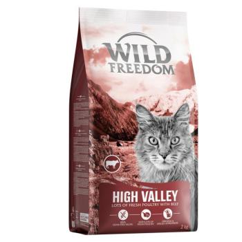 2kg Wild Freedom Adult "High Valley" marha gabonamentes száraz macskatáp új receptúrával