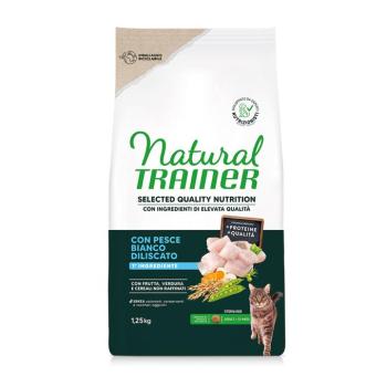 2x1,25kg Natural Trainer Selected Quality Nutrition Sterilised fehér hal száraz macskatáp kép