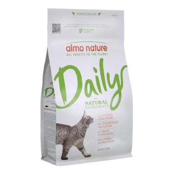 2x1,2kg Almo Nature Daily Maintenance tonhal & lazac száraz macskatáp kép
