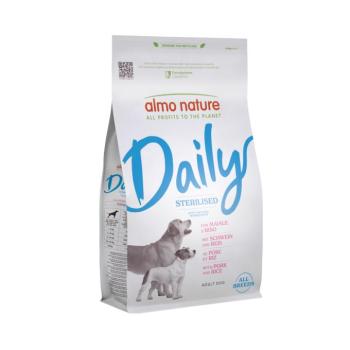 2x1,2kg Almo Nature Daily Sterilised All Breeds sertés & rizs száraz kutyatáp kép
