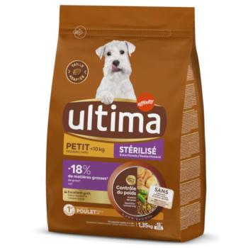 2x1,35kg Ultima Mini Sterilized csirke száraz kutyatáp kép