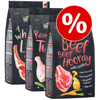 2x1,5kg Greenwoods száraz kutyatáp vegyes próbacsomagban 2 íz: marha + bárány kép