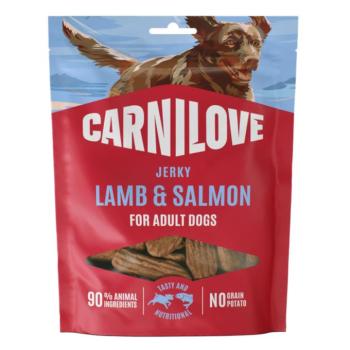 2x100g Carnilove Dog bárány & lazac Jerky Snack étrend-kiegészítő kutyáknak kép