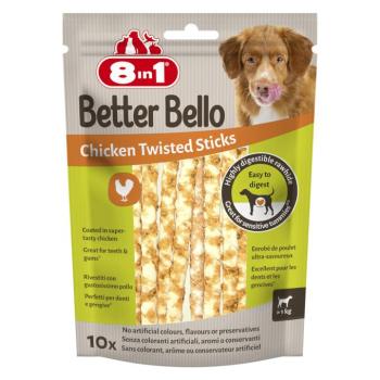 2x10db 8in1 Better Bello csirke csavart rágórúd kutyasnack kép
