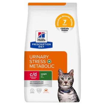 2x11kg Hill's Prescription Diet c/d Urinary Stress + Metabolic száraz macskatáp kép