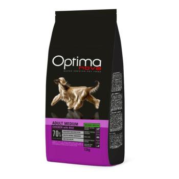 2x12kg Optimanova Medium Adult csirke & rizs száraz kutyatáp kép
