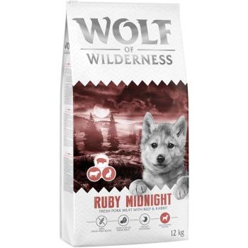 2x12kg Wolf of Wilderness Junior "Ruby Midnight" marha & nyúl száraz kutyatáp kép