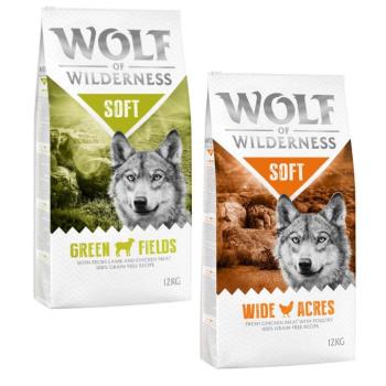 2x12kg Wolf of Wilderness "Soft & Strong" száraz kutyatáp- Mix:csirke, bárány kép