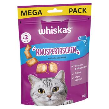 2x180g Whiskas Temptations lazac ropogós falatok macskasnack kép