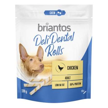 2x190g Briantos Deli Rolls Dental kutyasnack tekercsenként kb. 12,7 cm ⌀ 1,7 cm kép
