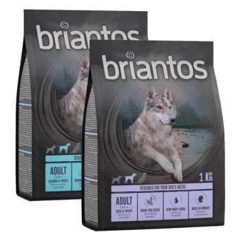 2x1kg Briantos gabonamentes száraz kutyatáp vegyes próbacsomagban- Kacsa & burgonya + lazac & burgonya kép