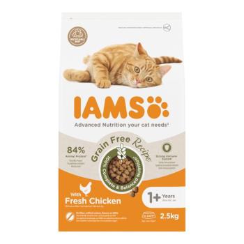 2x2,5kg IAMS Advanced Nutrition Grain Free csirke száraz macskatáp kép
