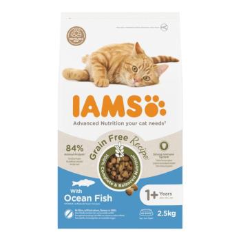 2x2,5kg IAMS Advanced Nutrition Grain Free tengeri hal száraz macskatáp kép