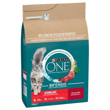 2x2,8kg PURINA ONE Sterilcat marha száraz macskatáp