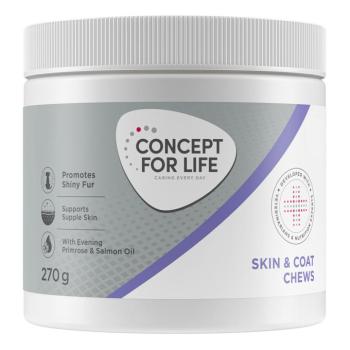 2x270g Concept for Life Skin & Coat Supplements Chews étrend-kiegészítő eledel kutyáknak kép