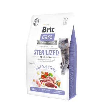 2x2kg Brit Care Sterilized Weight Control kacsa & pulyka száraz macskatáp kép