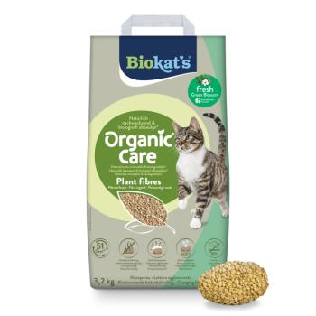 2x3,2 kg (2x8 l) Biokat's Organic Care Plant Fibres Fresh növényi macskaalom kép