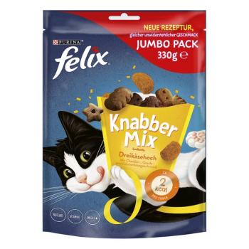 2x330g Felix Knabber Mix macskasnack - három sajttal kép
